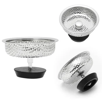 

Mesh Kitchen Stainless Steel Sink Strainer Disposer Plug Drain Stopper Filter