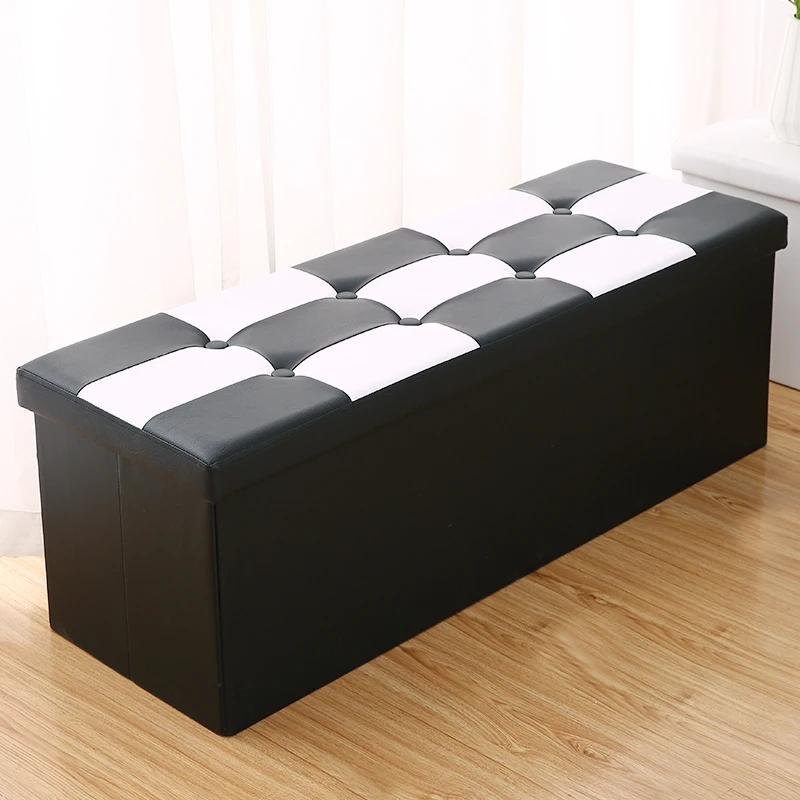 110L Storage Ottoman Bench with Lid Foldable Seat (color mixing) | Мебель