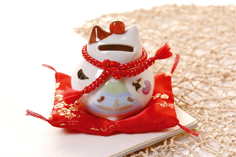 4 дюйма lucky cat керамический lucky cat домашний Фарфор Декоративные Украшения Бизнес-Подарки lucky cat Копилка Feng Shui украшения