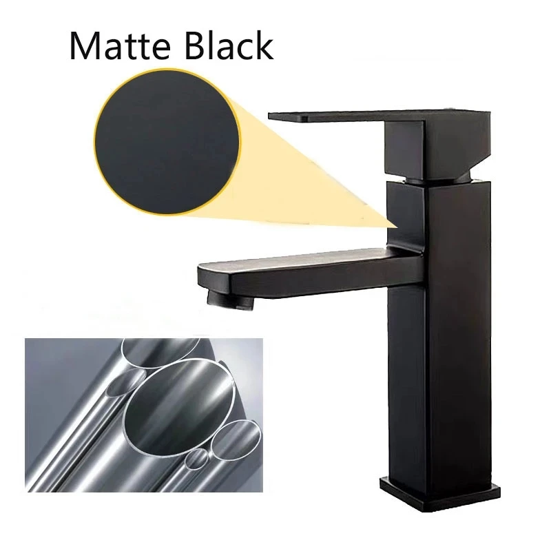 Brushed Gold Square Basin Faucet Bathroom Deck Mounted Washbasin Mixer Tap Single Handle Hot Cold Mixer Tap basin faucet bathroom faucet