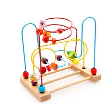 Детские деревянные бусы интерактивный Ранний Образовательный пазл, игрушки для детей Подарки Защита окружающей среды подарок