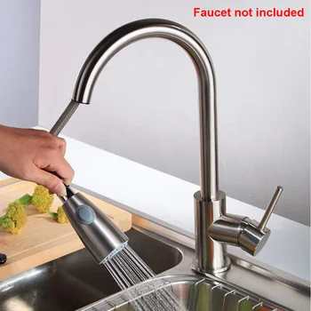

Sprayer Pull Out Mixer Home Kitchen Faucet Single Hole Stainless Steel Durable Tap Sink Brushed Nickel Stream Handle Swivel