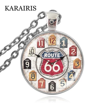 

KARAIRIS Hot Sale Handmade Clock Print Art Glass Pendant Necklace Best-Selling Men and Women Necklaces Wear Jewelry