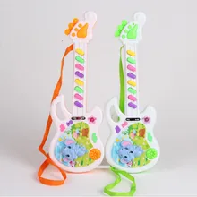 Электрическая игрушечная гитара, музыкальная игра для детей, мальчиков, девочек, малышей, обучающая электронная игрушка, пластиковый корпус, случайный цвет, Детская милая игрушка