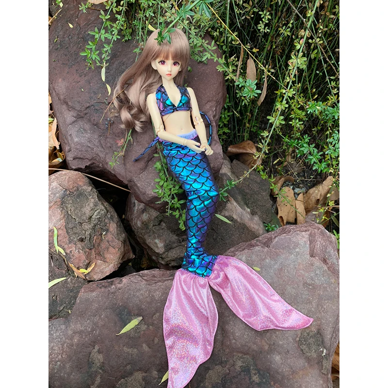 Кукла Одежда 1/4 1/3 BJD одежда синий цвет сверкающий Костюм Русалки для 1/3 1/4 BJD кукла аксессуары кукольная одежда