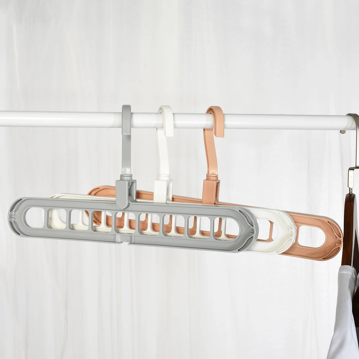 

2Pcs Multifunction Plastic Circle Clothes Hanger Storage rack Clothes Drying Racks Scarf Clothes Hanger Hangers Storage Rack