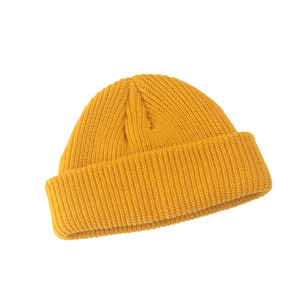 Цвет: желтый Мужская и женская мягкая шапочка вязаная шапка удобная эластичная украшение подарок Осень теплая зима взрослые пара купол открытый - Цвет: Цвет: желтый
