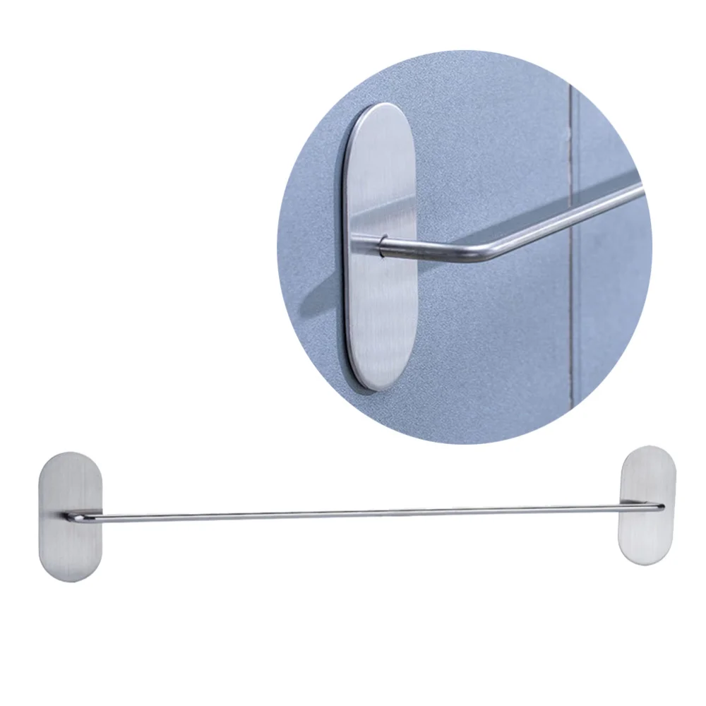 

Stainless Steel Shoes Rack Slippers Shelf Storage Organizer for Bathroom Shower Room with Nail-free Glue(Silver)