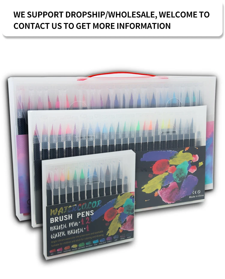 72 цвета акварельные кисти ручки художественные маркеры ручки для рисования раскраски манга каллиграфия школьные принадлежности канцелярские принадлежности