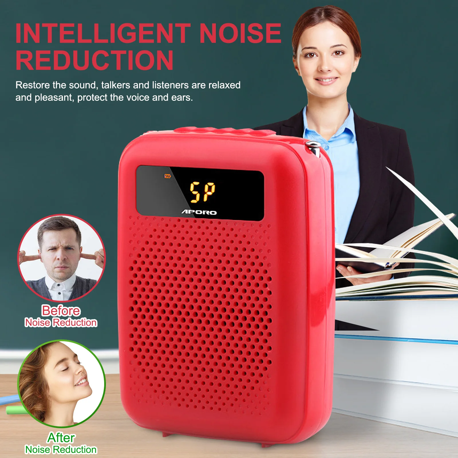 Gosear-amplificador de Voz 12w 2200mah Portátil Multifuncional Bluetooth Compatível com Alto-falante de Voz Microfone sem Fio para Professores - Image 3