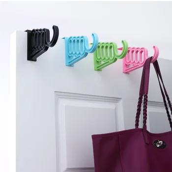 

Closeout Colorful Candy-Colored Door Hanging Multi-Purpose Hook Door Back Clothes Rack Nailless Unnecessary Punched