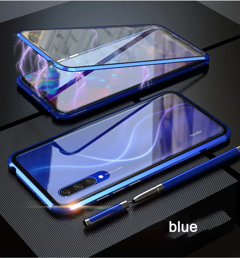 Для Xiao mi 9T Pro Магнитный чехол mi 9 SE 6X CC9 E 360 двухсторонний чехол из закаленного стекла красный mi Note 7 Pro K20 Pro металлический бампер чехол