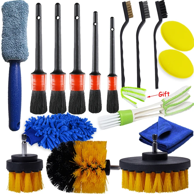 Detail Brushes Car Detailing Car Wash Kit Car Cleaning Brush Car Cleaning  Kit Polishing Cleaning Tools Car Brushes For Interior - AliExpress