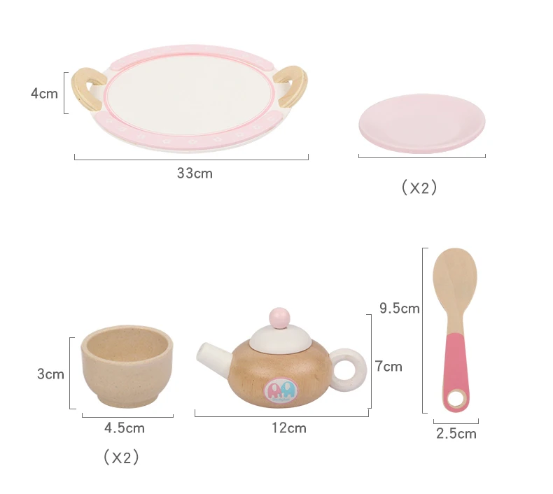 Brinquedos de Cozinha de Madeira Conjunto de Chá da Vida Real Casa Jogo Educativo Cosplay Brinquedo Utensílios Mesa Presente 8 conjunto de chá da vida real casa