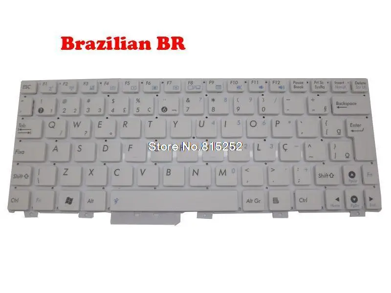 

Клавиатура US/BR для ноутбука ASUS EPC 1015 1015P 1015PD 1015PE 1015PED 1015PEM 1015PN 1015T белая 04GOA291KUS00-2 0KNA-291BR121