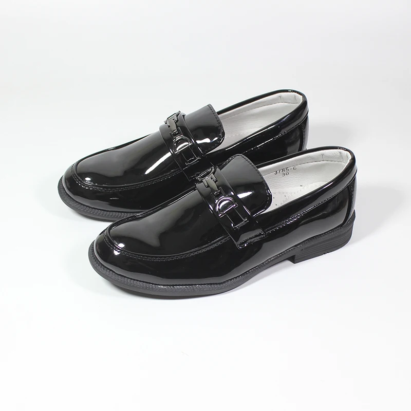 patent slip on school shoes