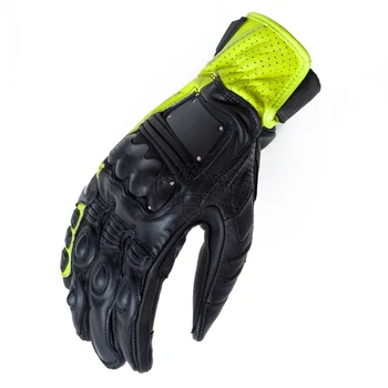 

New 4 Colors 100% Genuine Leather Dain 4 Stroke 2 Motorcycle Gloves Racing Driving Motorbike GP PRO Cowhide Touch screen Gloves