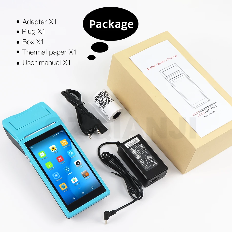 PDA POS портативное устройство pos-терминал Встроенный термопринтер bluetooth 58 мм wifi Android прочная PDA камера для считывания штрих-кода сканер 1D 2D