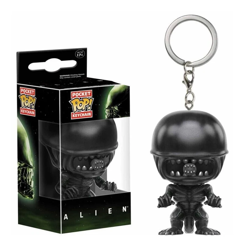 Alien Funko Pop Карманный Брелок для ключей Pop Marvel Мстители Фредди Вуди Гоку фигурка странные вещи Дэдпул - Цвет: Alien