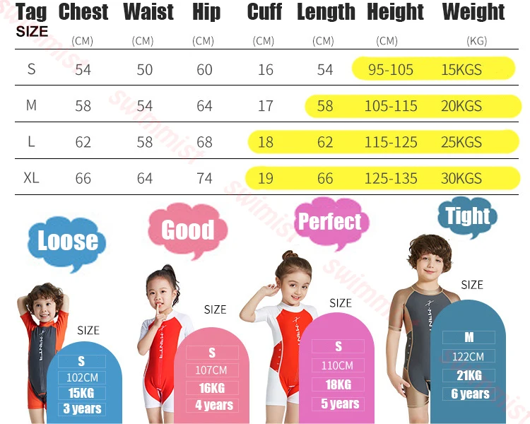 DIVE & SAIL 원피스 어린이 여아 소년 반팔 따뜻한 잠수복, 다이빙 슈트 서핑 수영복 UPF 50 + 2021, 18842 신제품