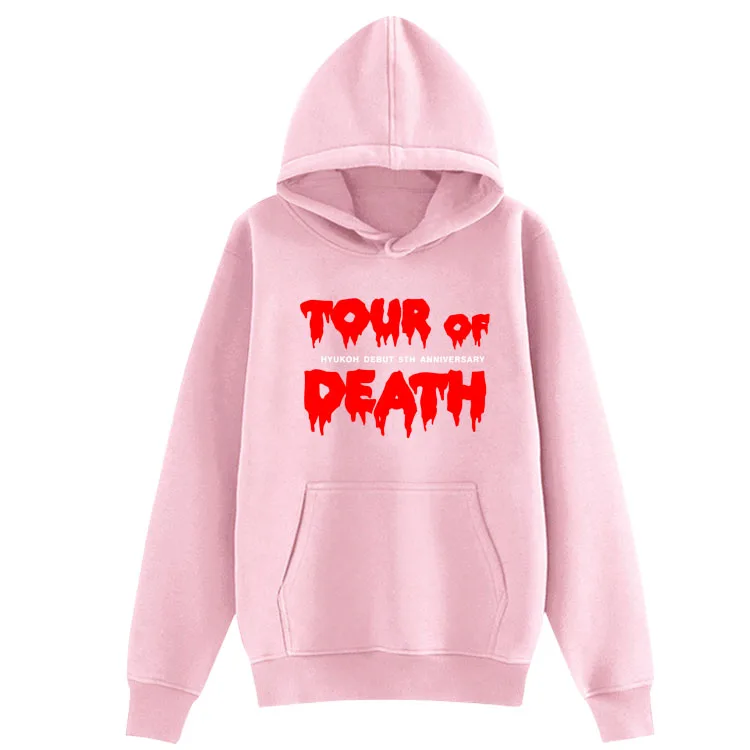 Новое поступление, kpop hyukoh tour of death concert, толстовки с принтом, унисекс, модный флисовый/тонкий пуловер, толстовка