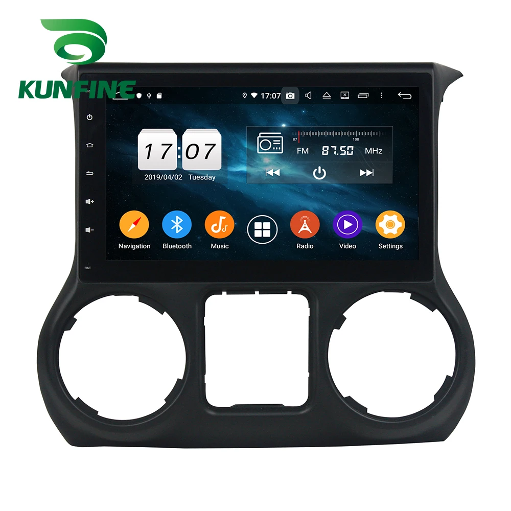 Top Android 9.0 Octa Core 4GB RAM 64GB Rom Car DVD GPS Multimedia Player Car Stereo Deckless For JEEP Wrangler Radio WIFI 4