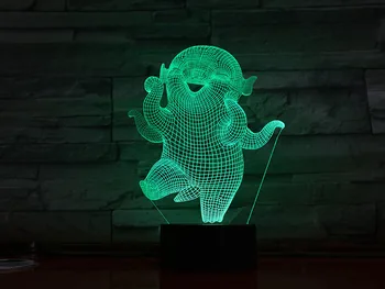 

Monster Hunt Cute Figure Cartoon 3D Wuba Decor Room Child Baby Sleep Table Night Light Holiday Xmas App Cntrol Event Prize