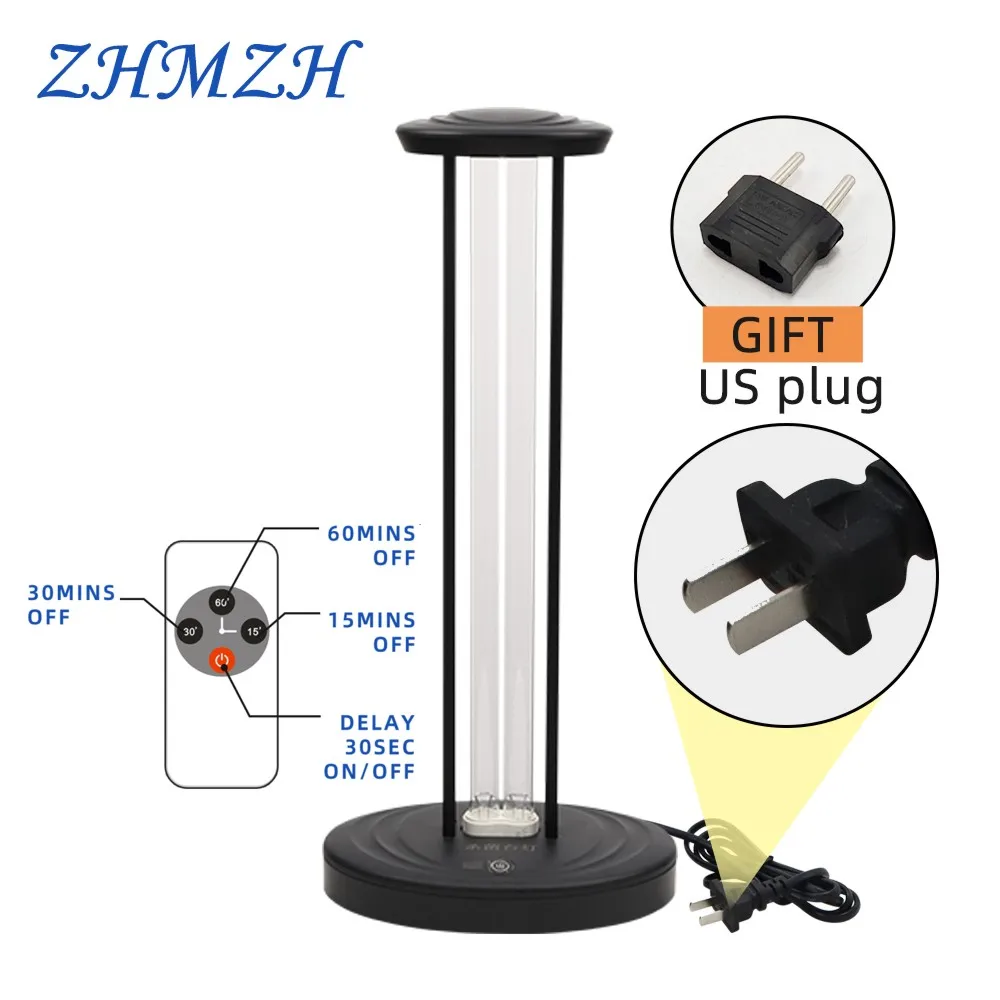 110V 220V UVC Quartz Germicidal Light Ultraviolet Lamp Household UV Disinfection Kill Mites Remote Control Sterilizer Ozone Free