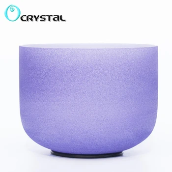 

8 Inch Purple B Crown Chakra Quartz Crystal Singing Bowl Meditation Sound Healing Stone