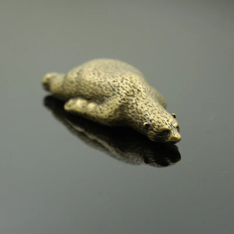 Pure copper polar bear ornaments (3)