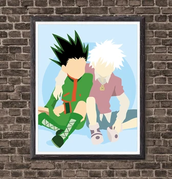 

HXH Anime Hunter X Hunter Gon X Killua Brotherhood Fabric Digital Colorful Poster Art Prints 8 x 10 Inches,Ready To Hang