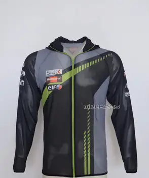 

Downhill Bike Riding Quick Dry Sweatshirt For Kawasaki Sun protection clothes Motocross Motorcycle Hoodie
