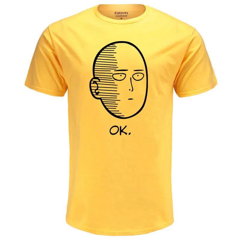 100% cotton ANIME One Punch Man Printed men T shirt Fashion cool confortable mens Tshirt casual t-shirt for men