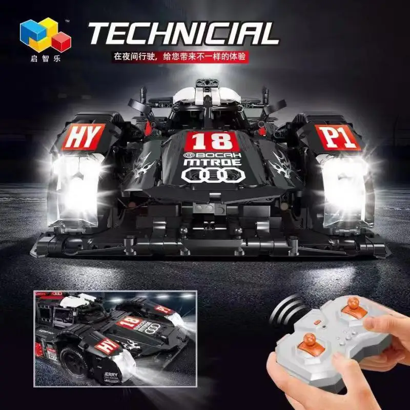 

23011 1908PCS New Super Racing Car R18 Technic Building Block Bricks Kid lEGOED Educational Toys Christmas Gifts