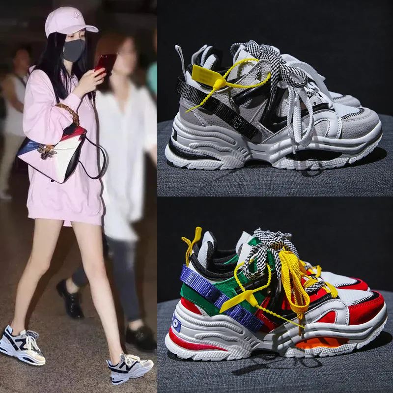 Стильные женские кроссовки модные INS Ulzza Harajuku амортизации на высокой платформе