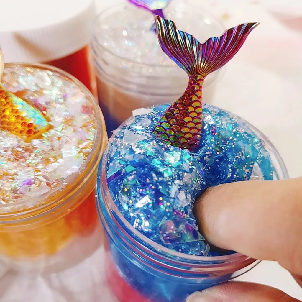 120 мл одеяло «хвост русалки» бурового раствора облако Slime ароматическая стресс Лизун для детей игрушки