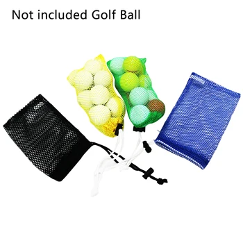 

Pouch Hanging Drawstring Closure Carrying Accessory Training Aid Tennis Holder Storage Golf Ball Bag Large Mesh Net Random Color
