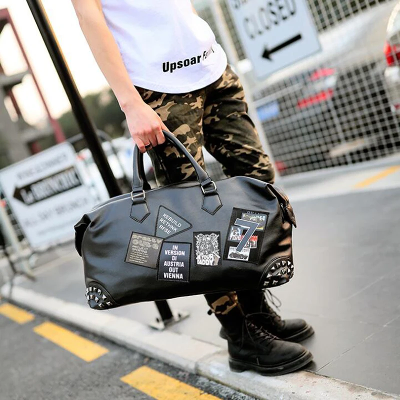 Luxury Men Travel Bags Vintage Brand Leather Handbags Big Men Business Luggage Bag New Women Travel Bags Shoulder Bag