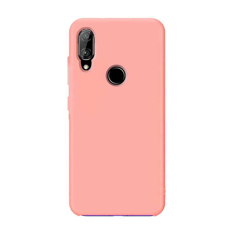 Для HUAWEI P Smart чехол Модный жидкий силиконовый Мягкий противоударный защитный чехол для HUAWEI P Smart Z mate 30 Lite чехол - Цвет: Розовый