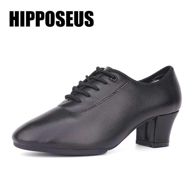 Unisex Latin Dance Shoes Women Men Genuine Leather Ballroom Samba