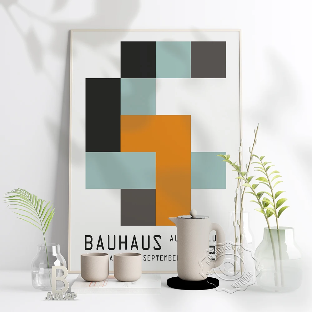 

Bauhaus 1923 Retro Poster Geometric Shapes Modern Art Poster Bauhaus Art Minimal Shape Poster German Poster Modernist Wall Decor