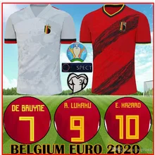 19 20 home red Off gray DE BRUYNE R. LUKAKU E. HAZARD kompani Belgium рубашка M. DEMBELE New Belgium евро футбольная майка