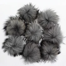 Дешевая цена,, 20 шт./лот, помпоны из натурального меха енота, вязаная сумка для шляп, обувь, одежда, шарики из натурального меха для шапок, шапочки