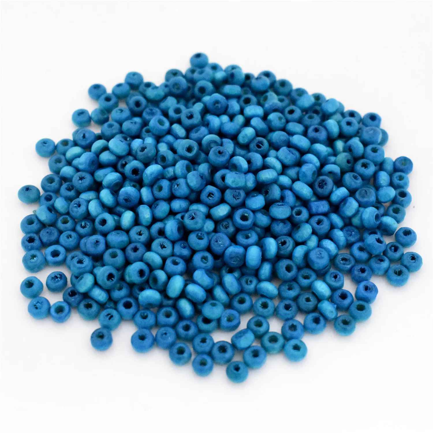 blue 4 мм 1000 шт./лот, разноцветные маленькие деревянные бусины для изготовления браслетов и ожерелий, аксессуары ручной работы - Цвет: blue