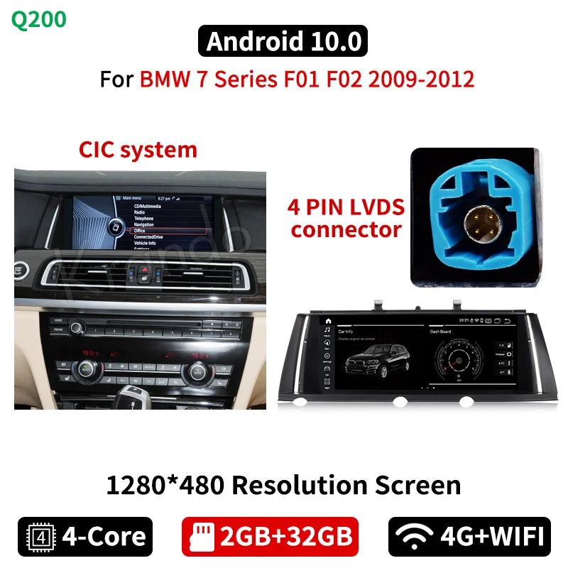 Krando Android 10 0 4 ГБ 64 25 ''автомобиль радио для BMW серий 7 F01 F02 2009 2015 аудио плеер CIC НБТ