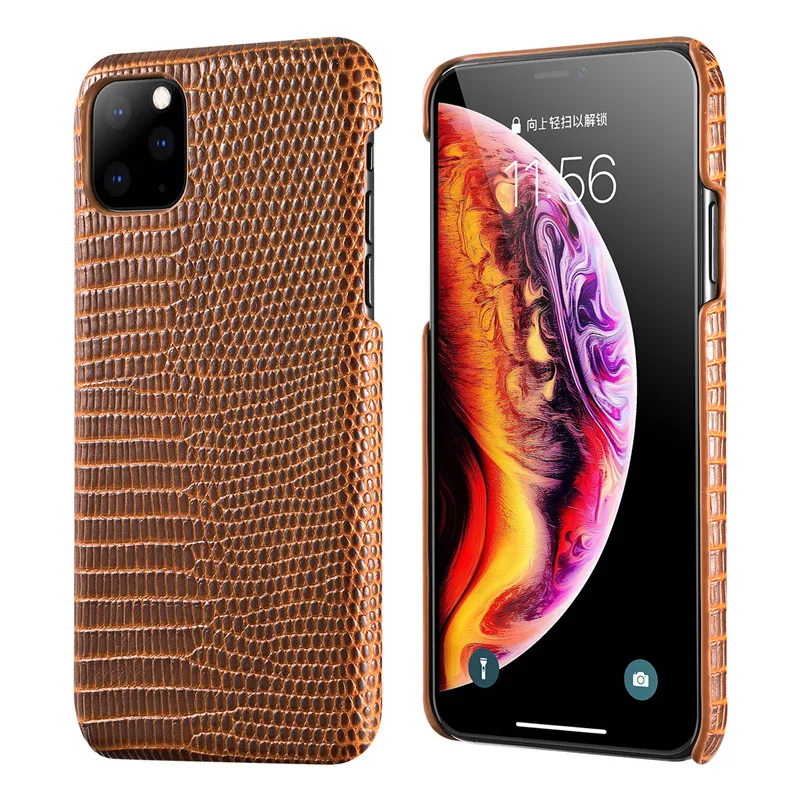 Натуральная телячья кожа ящерица кожа чехол для iPhone 6 6s 7 8 8plus X XS MAX XR samsung galaxy XI/XIR/XI Max кожа ручной работы
