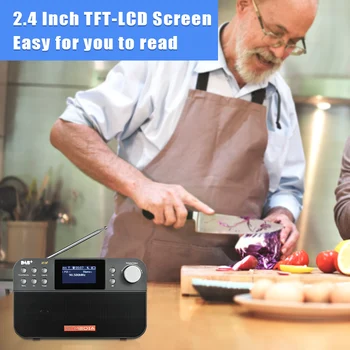 

GTmedia Z3 Portable DAB Mini Radio FM Radio Digital Radio Bluetooth Speaker USB Rechargeable with Dual Speakers TFT-LCD Screen