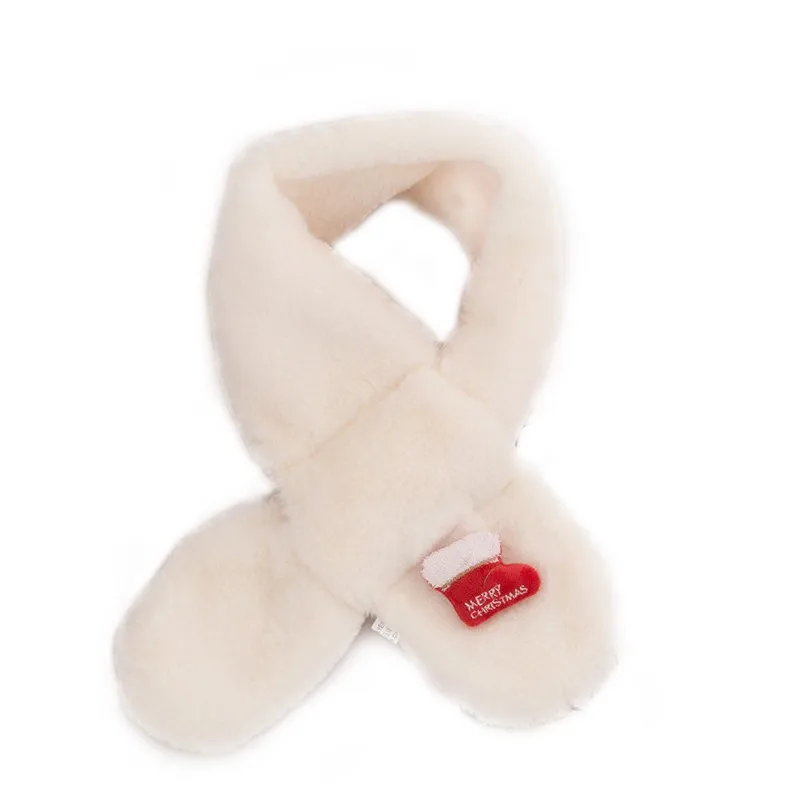 4 Baby Children Girls Cute Plush Fur Scarf Collar Shawl Neck Warmer Scarves Accessories For Winter - Цвет: 4