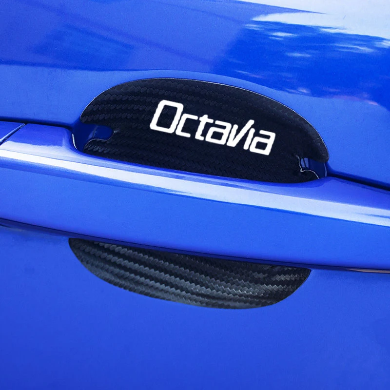

Car Wrist Of Door Film Protective Door Handle Carbon Fiber Leather Protection Stickers for Skoda Octavia Rs Accessories