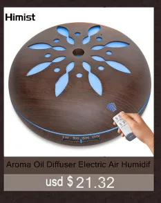 umidificador com cor luzes led elétrica aromaterapia